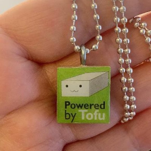 (2/$12,4/$20) Powered By Tofu Scrabble Necklace - Picture 1 of 2